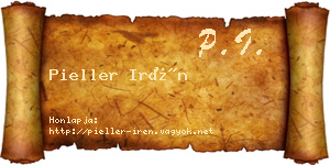 Pieller Irén névjegykártya